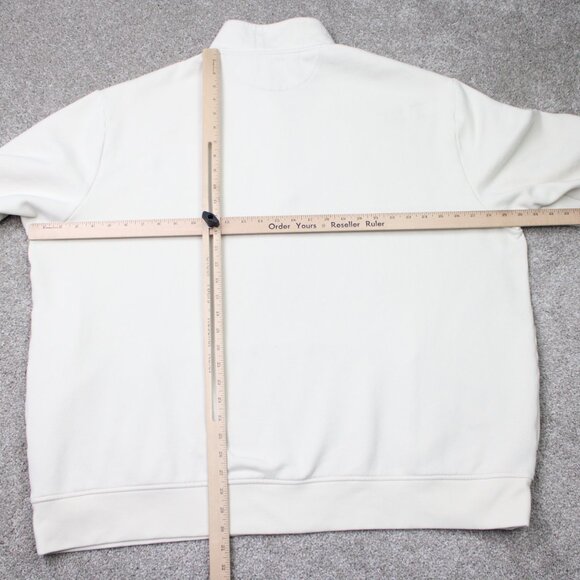Polo Ralph Lauren Sweatshirt Mens 3XB White 1/4 Zip Sweater Pullover w/ Pockets - Picture 13 of 15